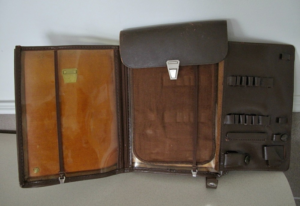 Russian Soviet Military Officer Pilot Map leather bag 1985 Планшет офицера