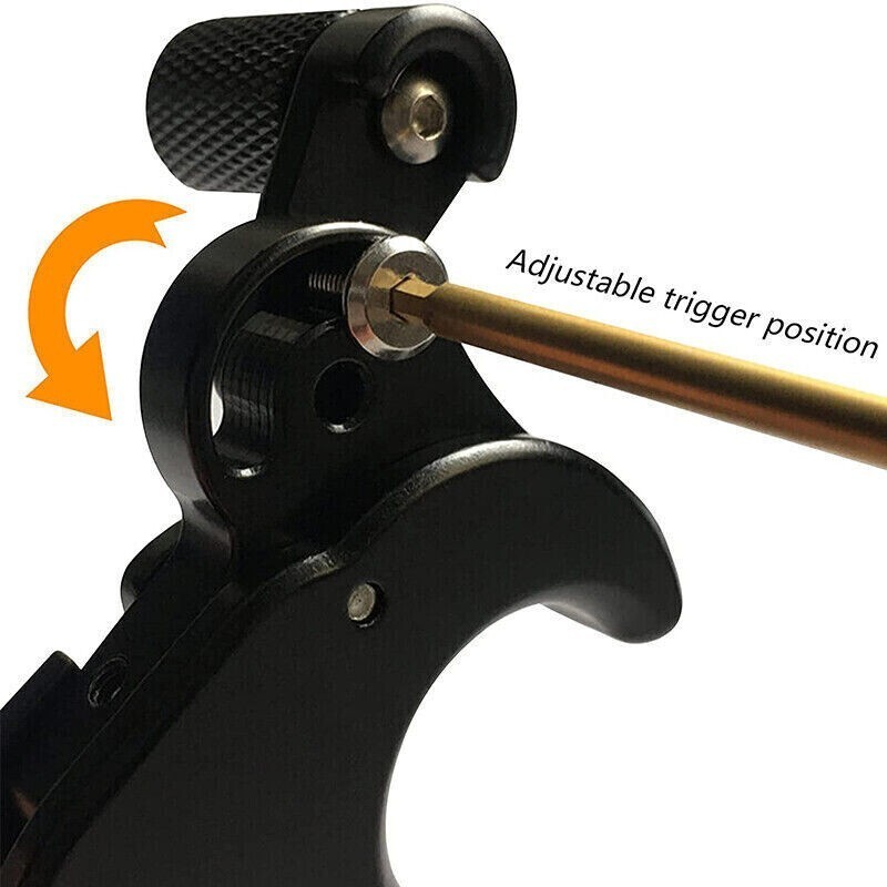 Archery 4-Finger Compound Bow Release Adjustable Can Rotate 360° Thumb Release ]