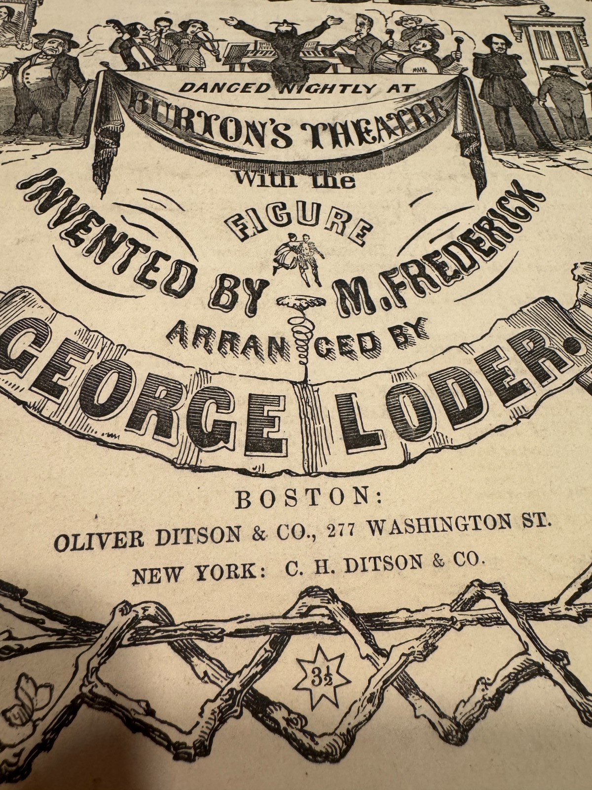 RARE! 1850 Serious Family Polka - G Loder - Rare Original Sheet Music Lithograph