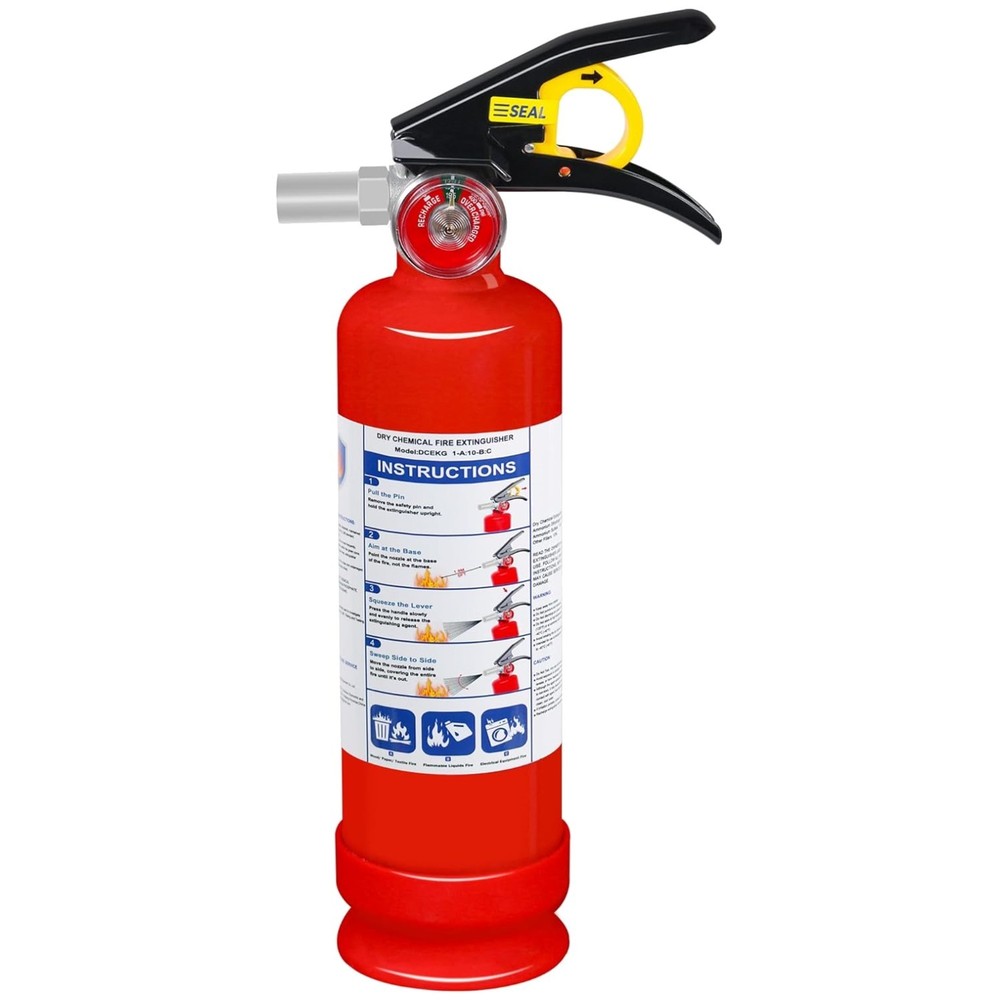 Compact 2.5 lb ABC Fire Extinguisher - Quick-Release Handle