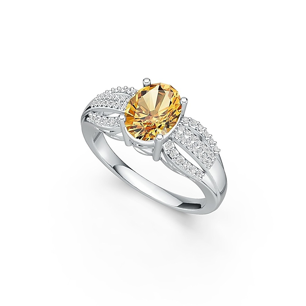 Sterling Silver Semi Mount Ring Setting Oval OV 9X7MM Split Shank