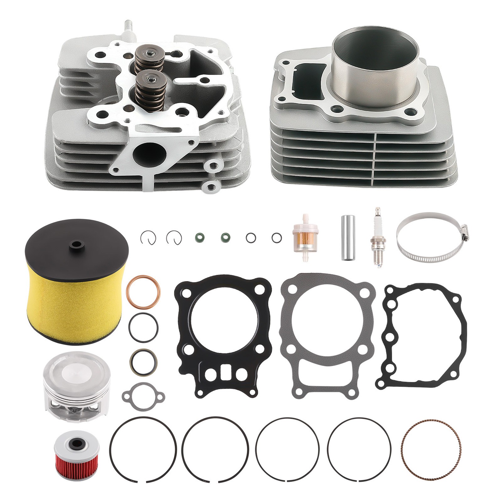 Cylinder Head Piston Top End Rebuild Kit for Honda Rancher 350 TRX350 2000-2006