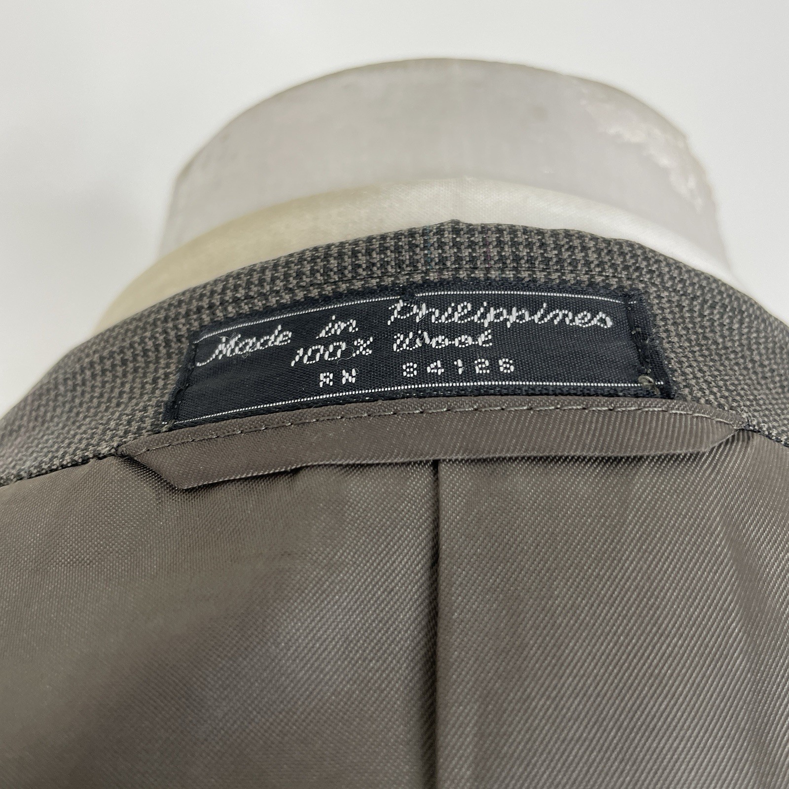 Clubfellow Sport Coat Mens 46L Green Multicolor Check Wool Two Buttons