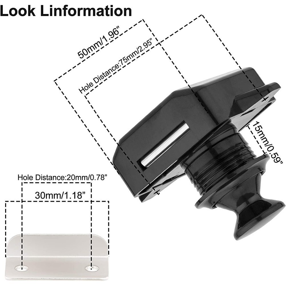 New Type With Handle Button Type Ship Home Renovation Button Catch Lock