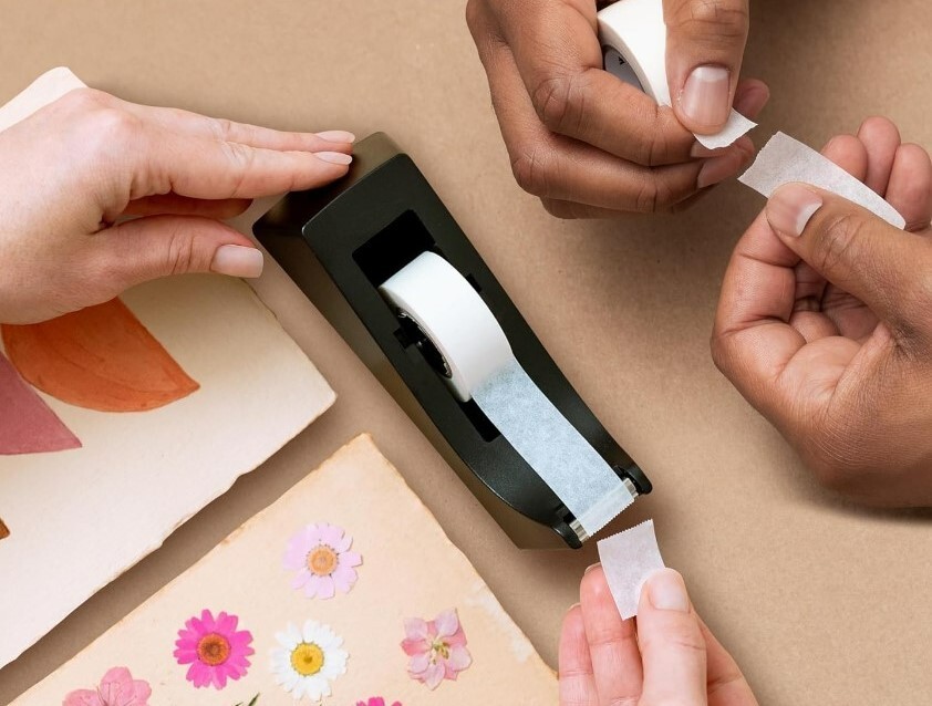 Paper Tape Writable Labeling Translucent Decorating Packaging Repairing 2 Rolls