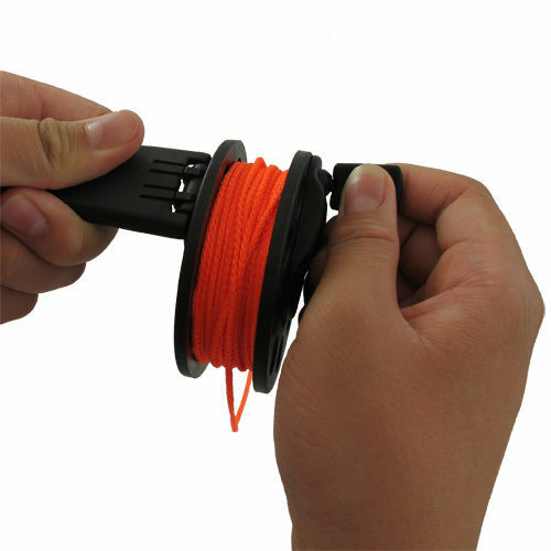 Scuba Diving Compact Finger Spool with Plastic Handle 65ft - Orange Line