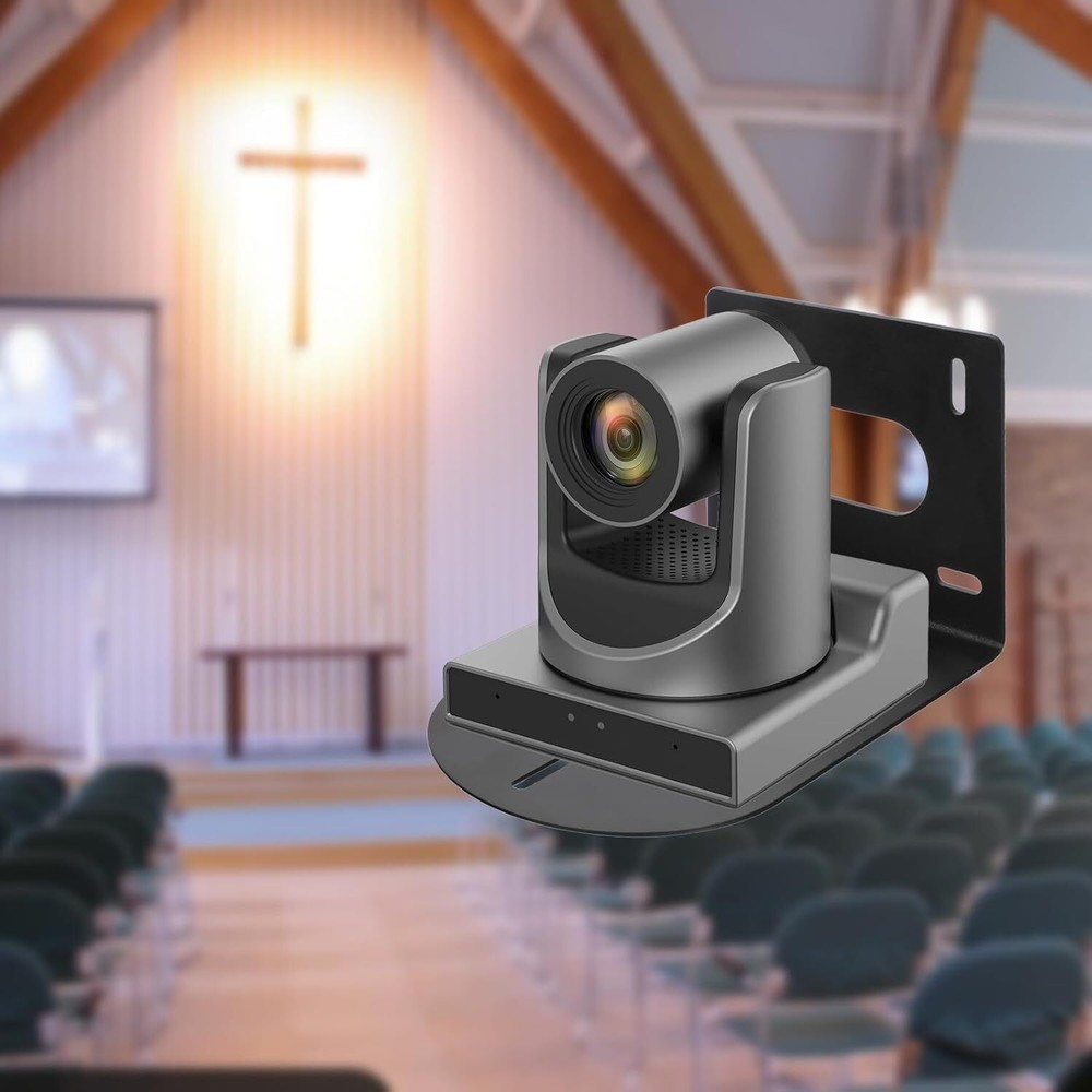 PTZ Camera Bracket 2 Pcs Black Universal PTZ Camera Mount Bracket Compatible