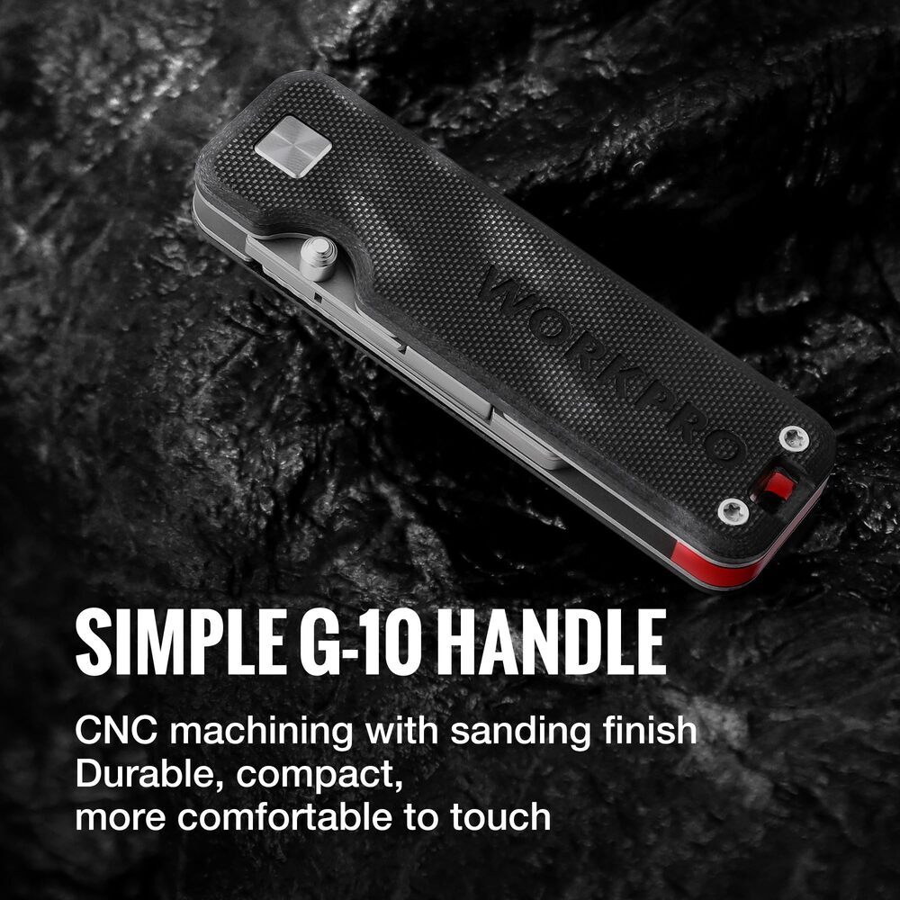 WORKPRO Titanium Folding Utility Knife CNC Unibody Quick Change Blade Box Cutter