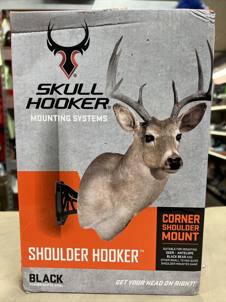 Skull Hooker - Corner Shoulder Mount-Black SKH-CSM-BLK