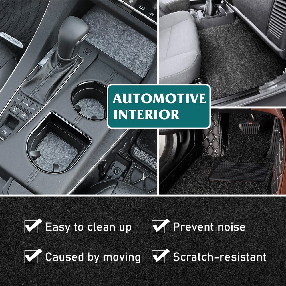Light Gray Auto Pickup Carpet Underfelt Car Speaker Box/Trunk Liner Upholstery
