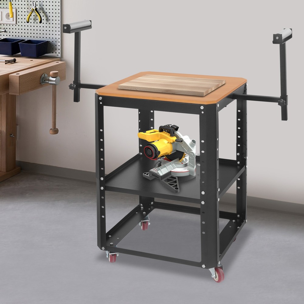 Rolling Planer Stand Load Capacity Tool Stand Height Adjustable w/Wheels 550 lbs