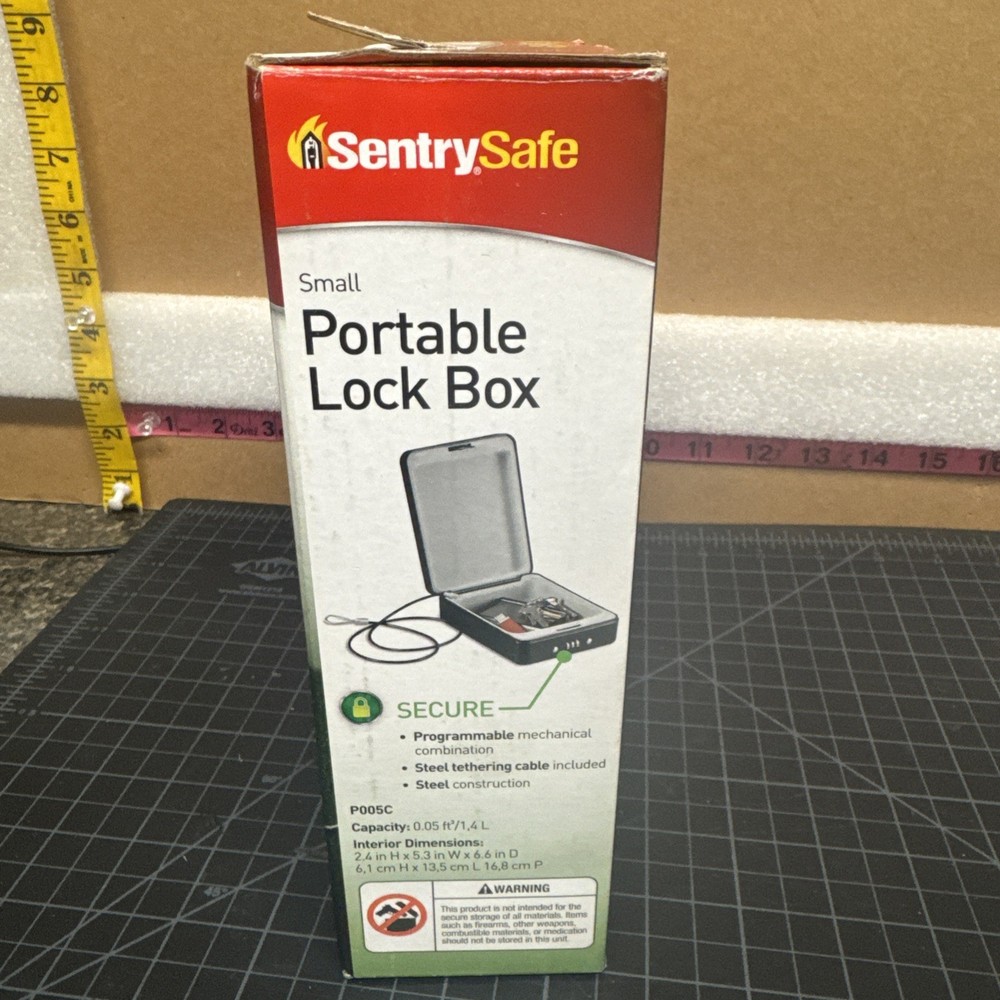 SentrySafe P005C Small Portable Lock Safe Box with Combination Lock NEW!!