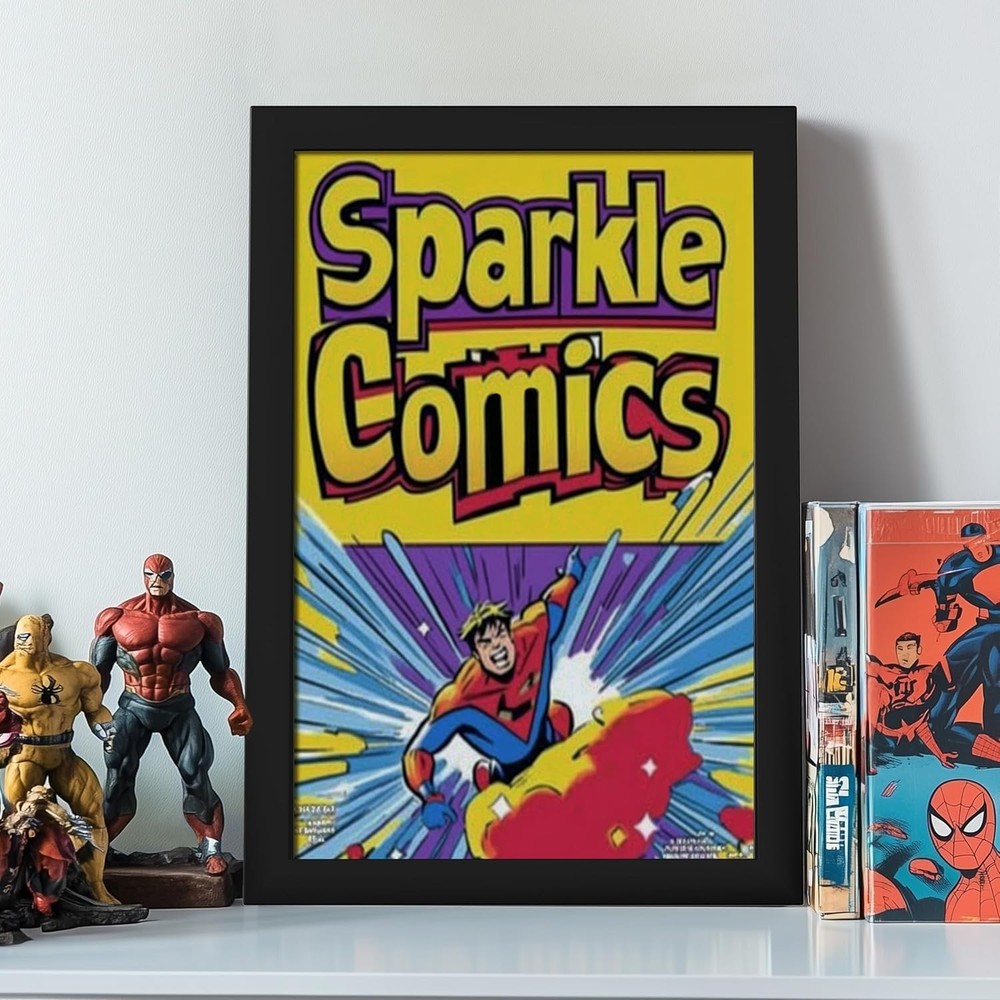 8 Pack Comic Book Frames, Fits Current 6 3/4 X 10 1/4, Wall/Tabletop Display