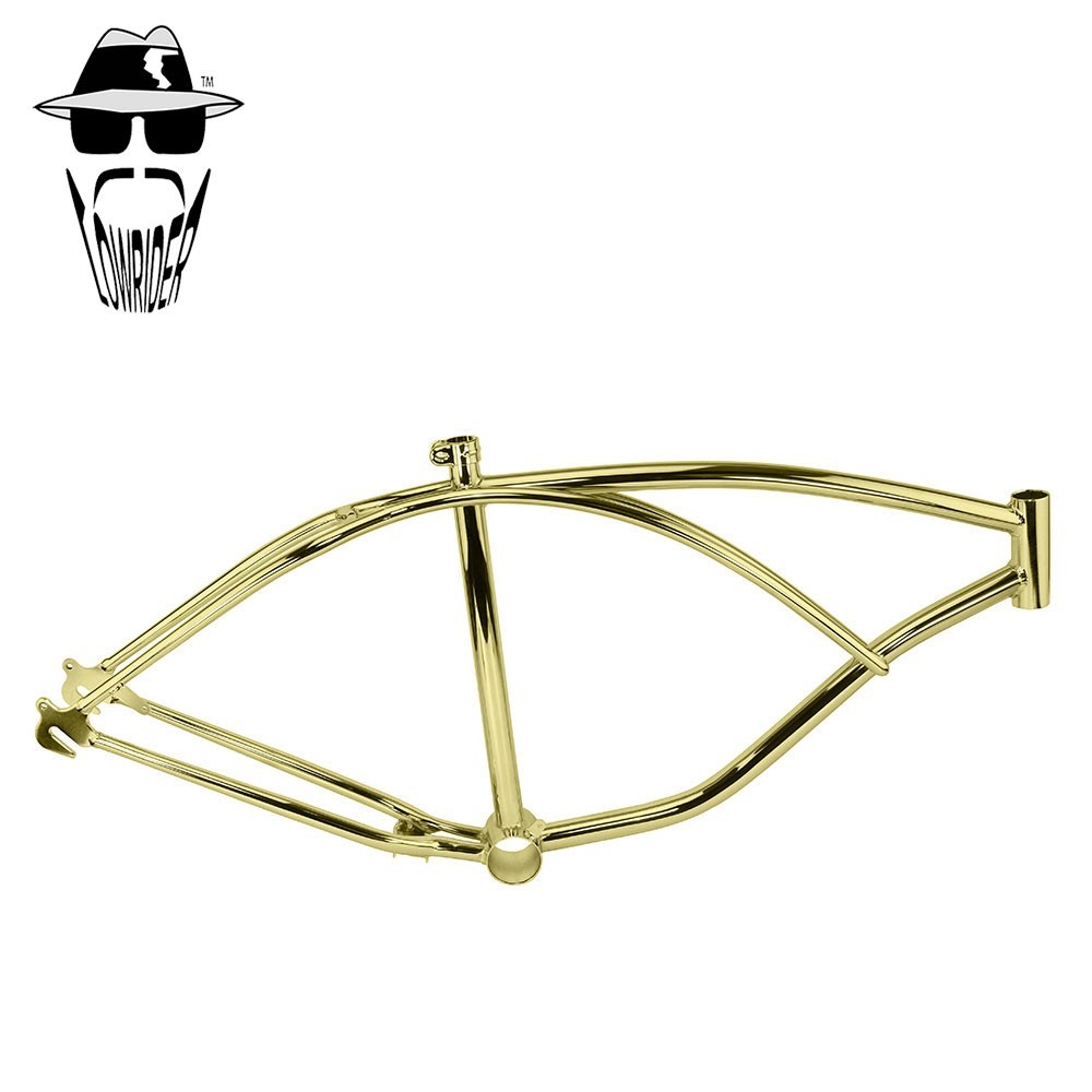 ORIGINAL LOWRIDER 24" Beach Cruiser Bicycle Frame – Gold Steel Cruiser Frame.