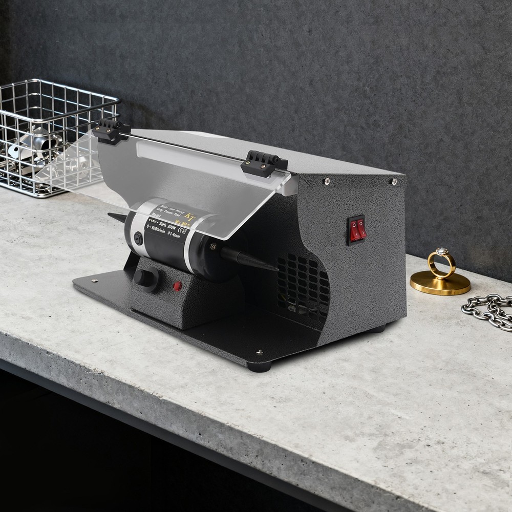 Polishing Machine with Dust Collector, Variable Speed Bench Polishing Grinder