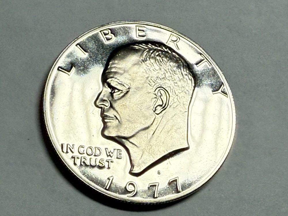 1977-S PROOF Eisenhower U.S. dollar. Exact clad Pf IKE $ shown! #2C