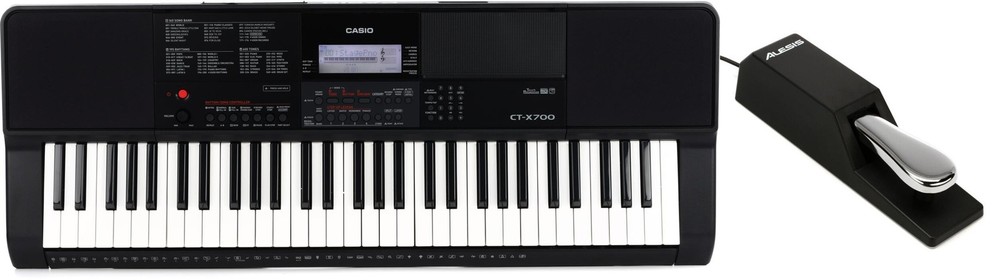 Casio CT-X700 61-key Portable Arranger Keyboard + Alesis ASP2 Value Bundle