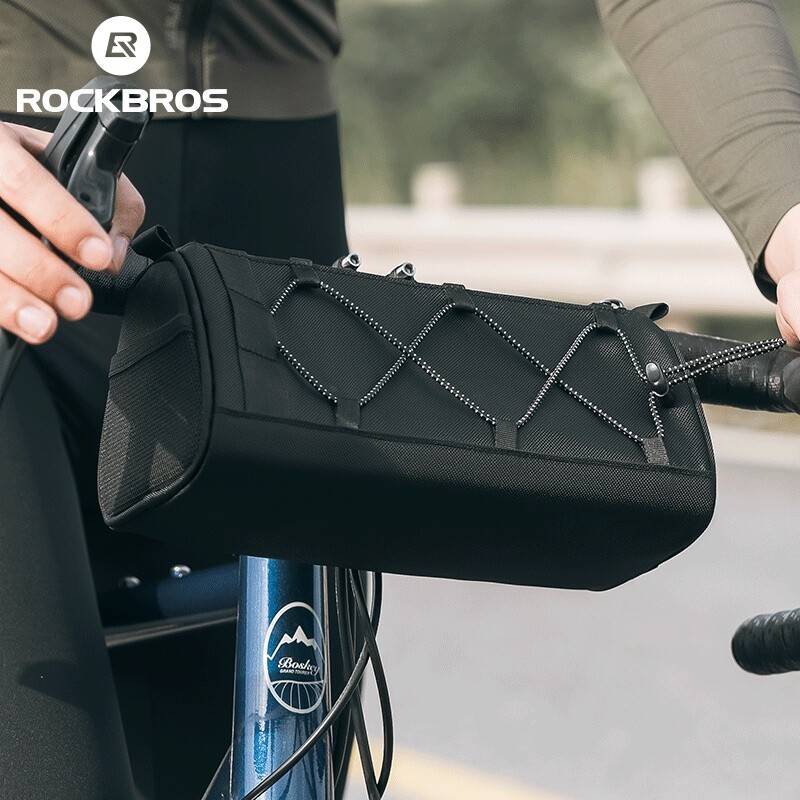 ROCKBROS Bicycle Front Frame Bag Handlebar Bag Protable Reflective 1.5L Capacity