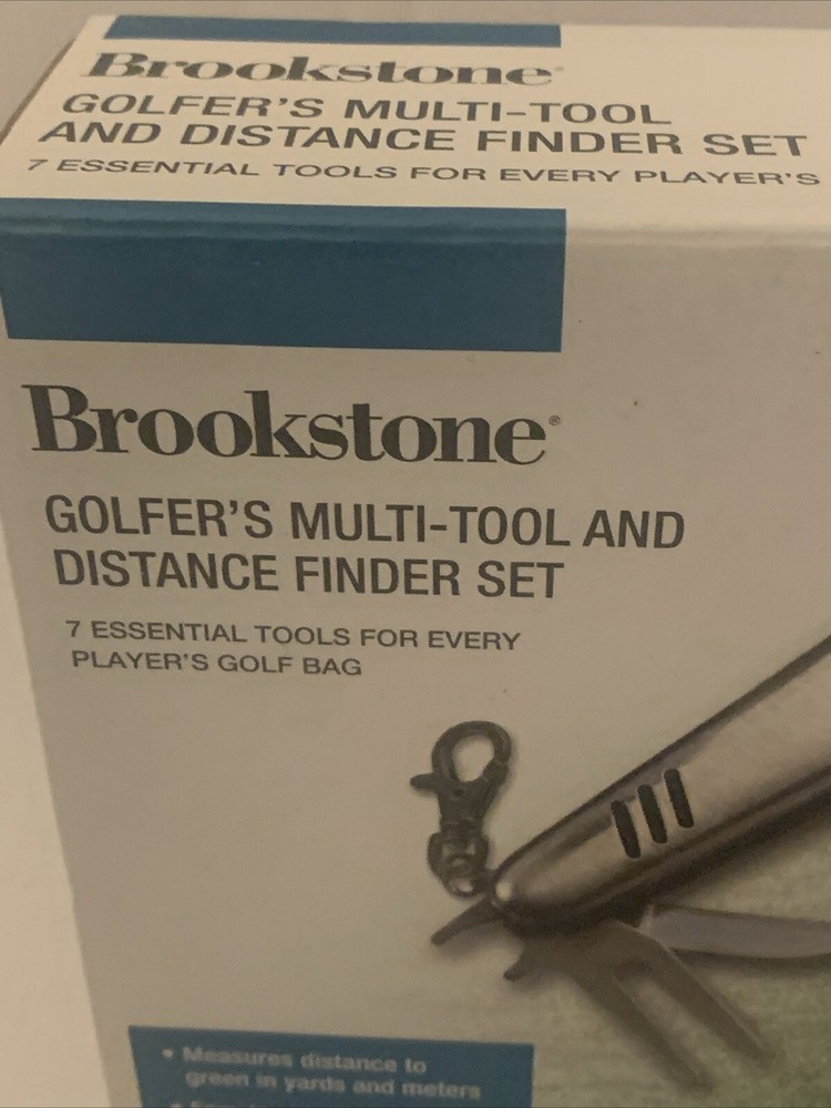 Brookstone Golfer's Multi-Tool and Distance Finder Set NEW