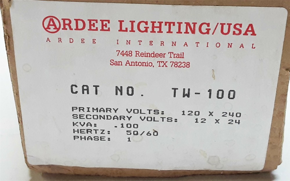 Ardee Lighting General Purpose Transformer TW-100