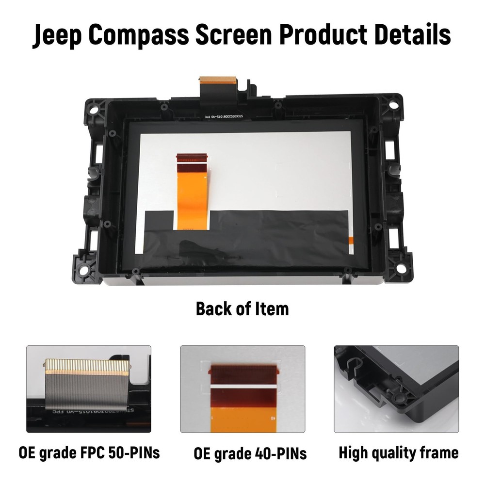 7" Uconnect Touch Screen Display with Bracket for 2017-2020 Jeep Compass Jeep...