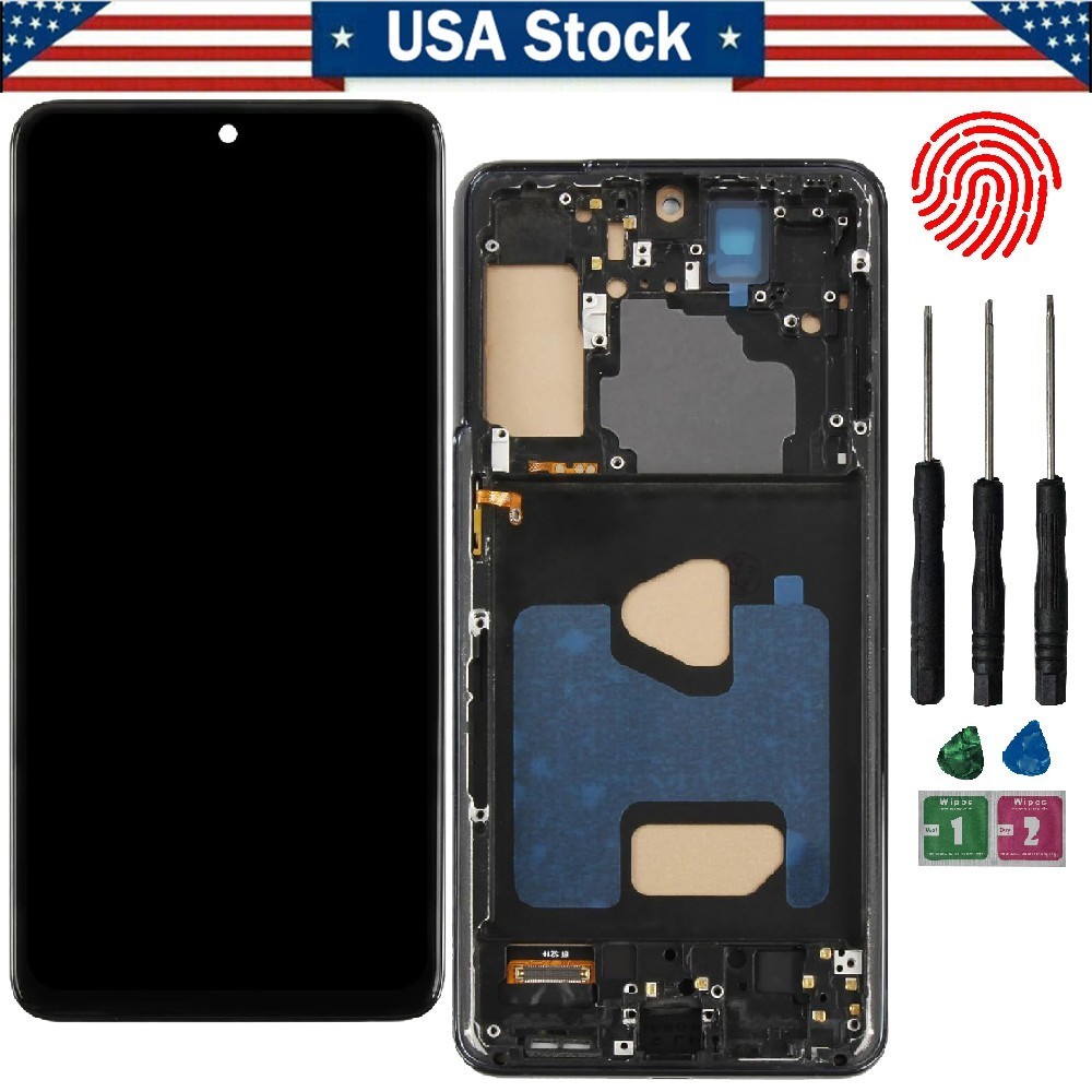 For Samsung Galaxy S21 Plus 5G SM-G996U OLED LCD Touch Screen Digitizer +Frame