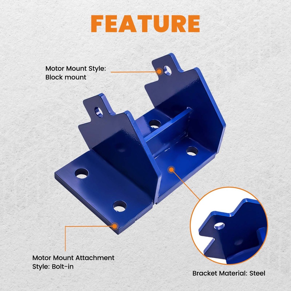2 Pcs Motor Mount Conversion Kit Fit 6BT Cummins Engine For Chevy 1973-1991