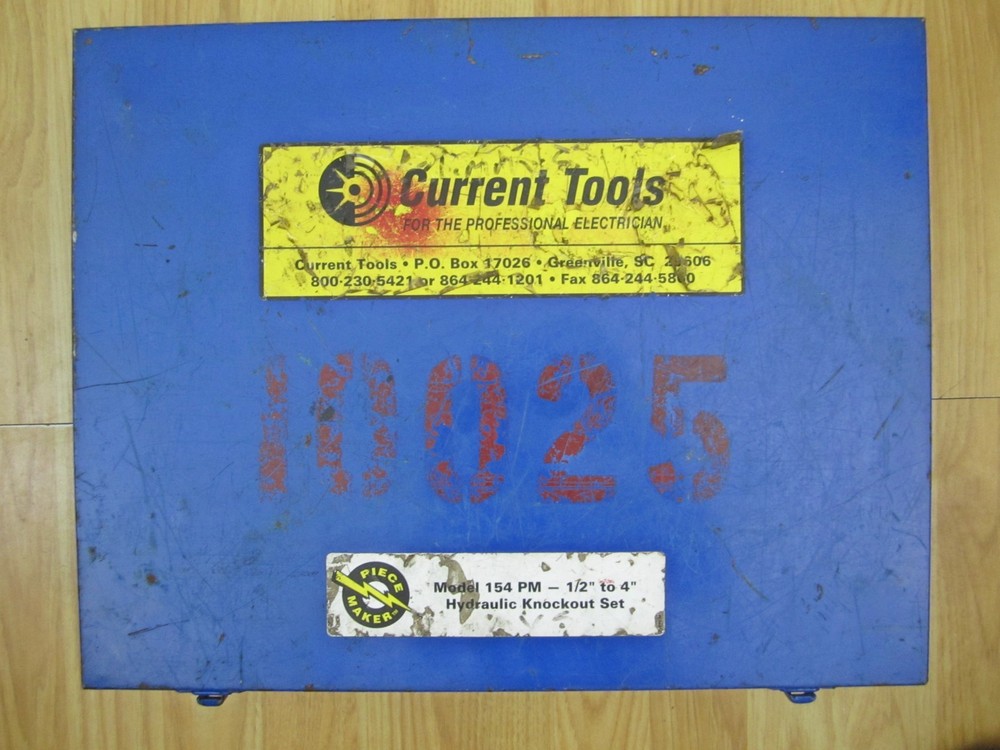 Current Tools - Model 154 PM 1/2"-4" Hydraulic Knockout Set, FAST SHIPPING READ
