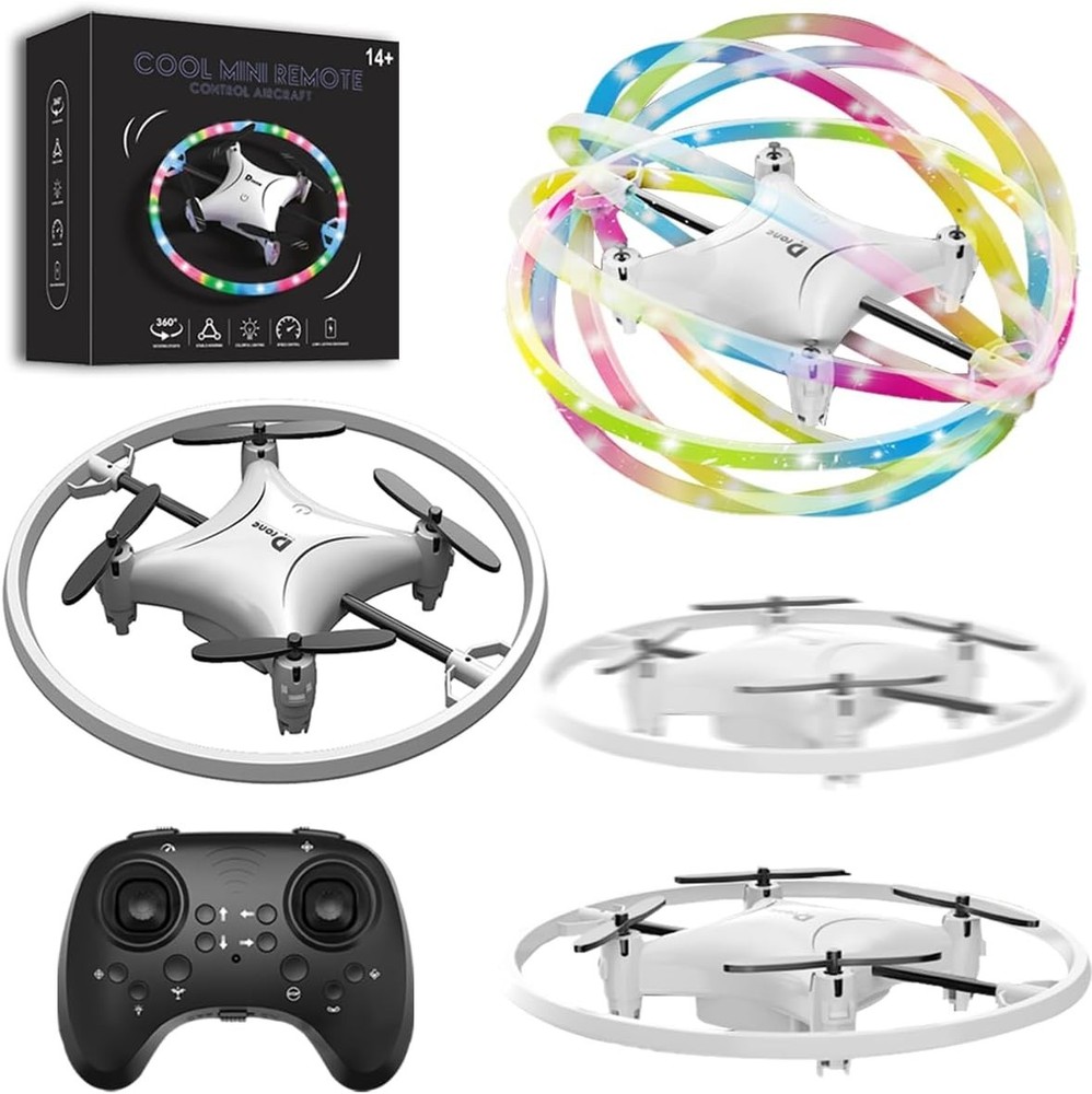 Safe & Durable Mini Drone for Kids – Rechargeable with Stunning LED Displays