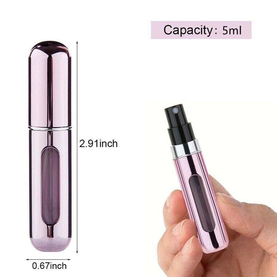6 Pcs Travel Portable Mini Refillable Perfume Atomizer Bottle Spray Pump Case