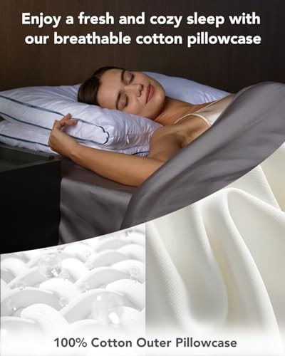 SKG Feather Adjustable Cervical Neck Bed Pillow - White