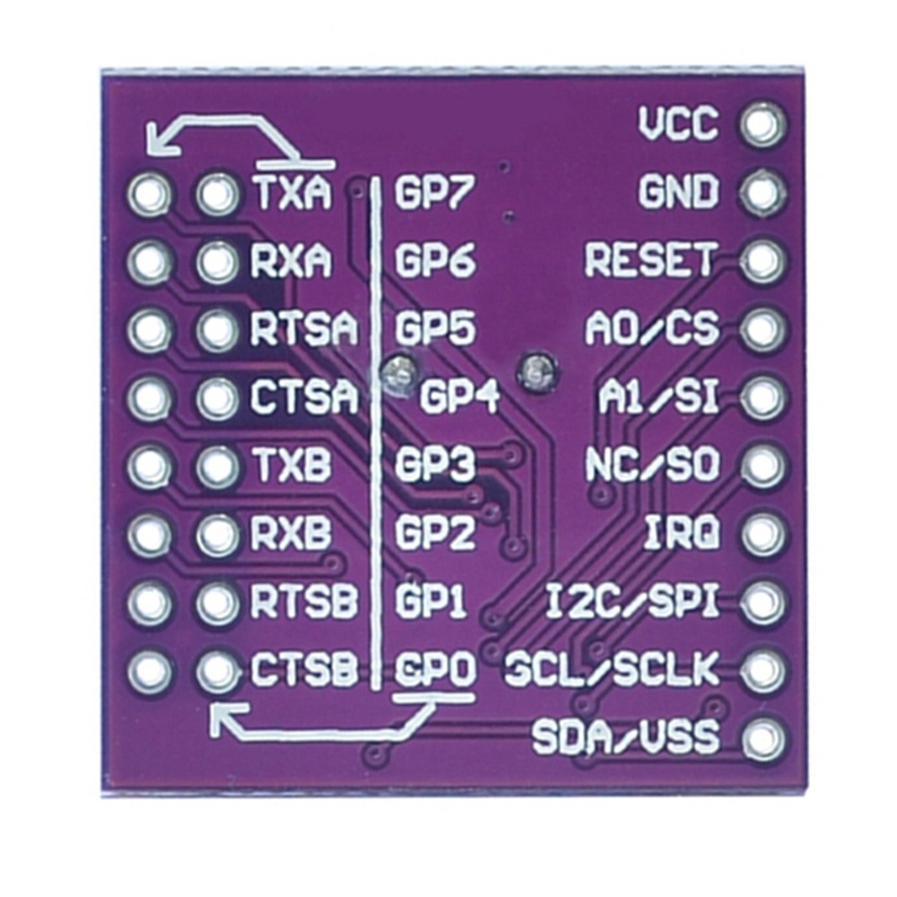 MCU-752 SC16IS752 I2C/SPI Bus Interface to Dual Channel UART Conversion Module