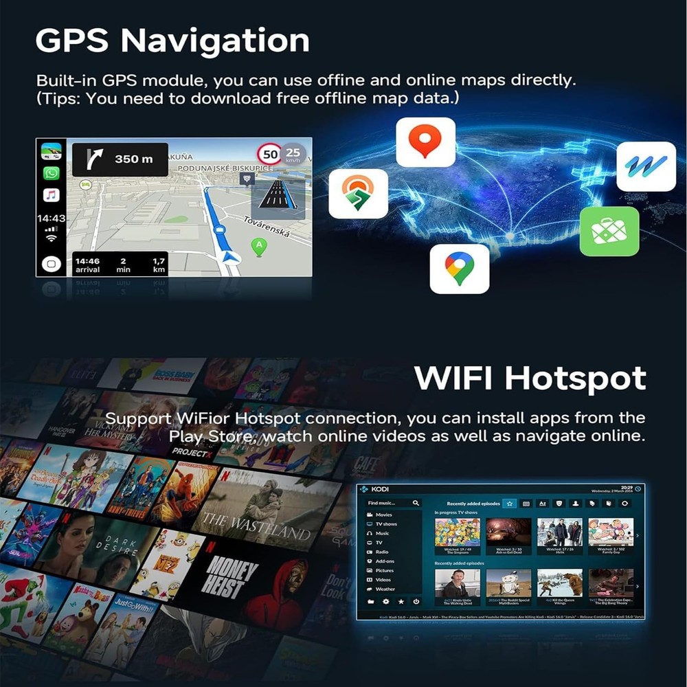 7" Touchscreen Car Stereo for 2010-2021 Frontier Android 15 Carplay Android Auto