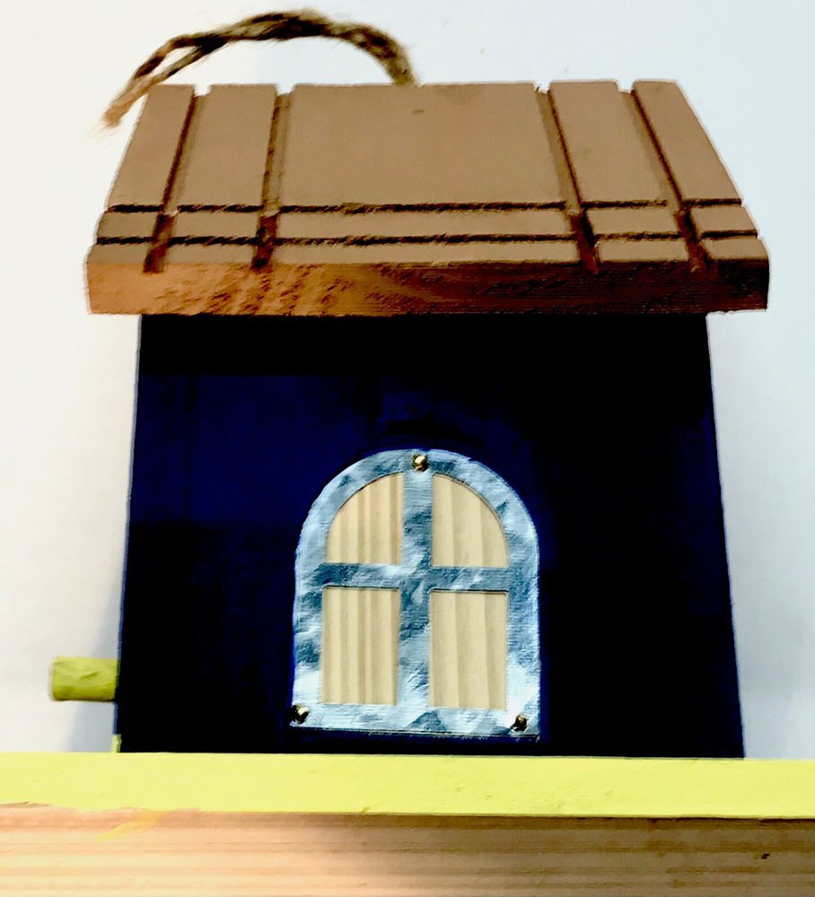 Custom 4 X 4 Painted Bird House (New)