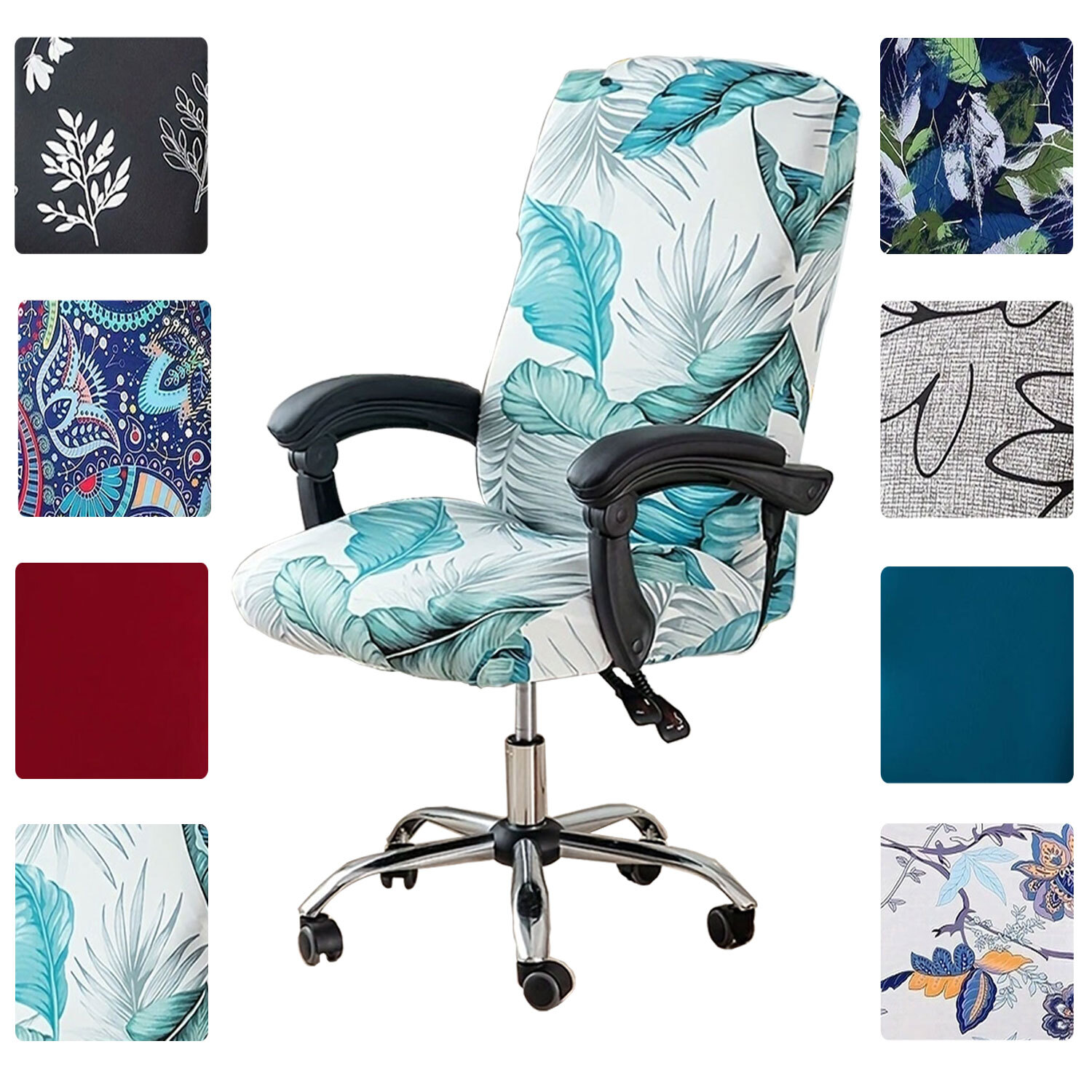 Stretchable computer swivel chair cover Desk chair protection, household items