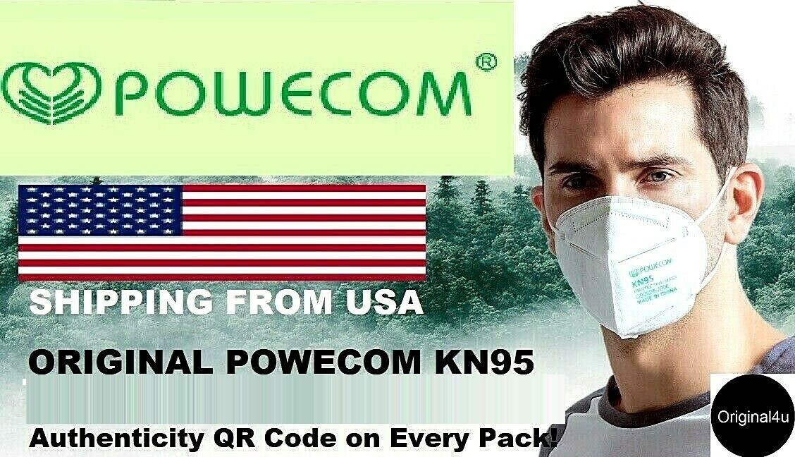 10 PCS Powecom KN95 Protective Face Mask Respirator - Black | White ✅GB2626-2019
