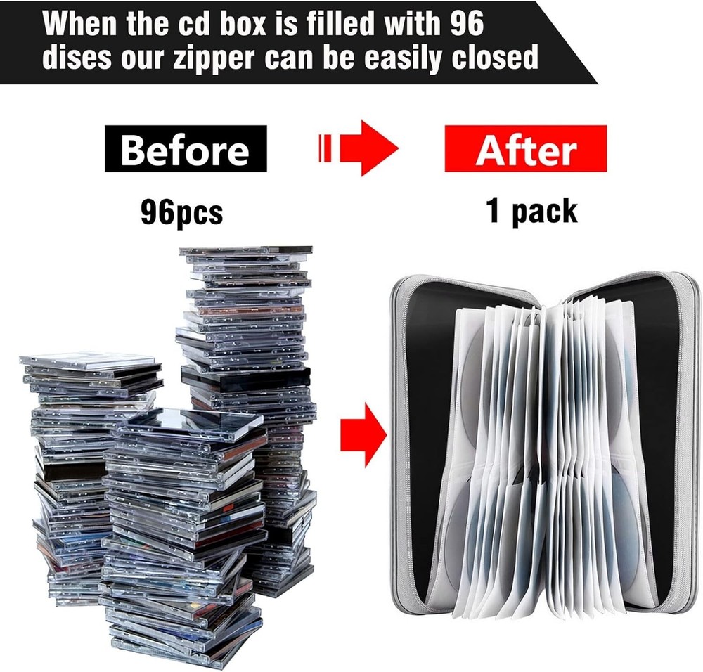 CD DVD Storage Binder Case Disc Organizer Wallet
