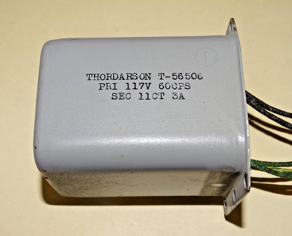 Thordarson Type T-56506 Filament Transformer, 11 Volts, Centertapped