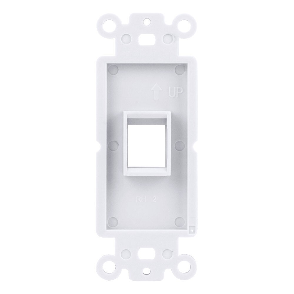 1-Port Single Gang Keystone Decora Style Insert Strap (10 Pack, White)