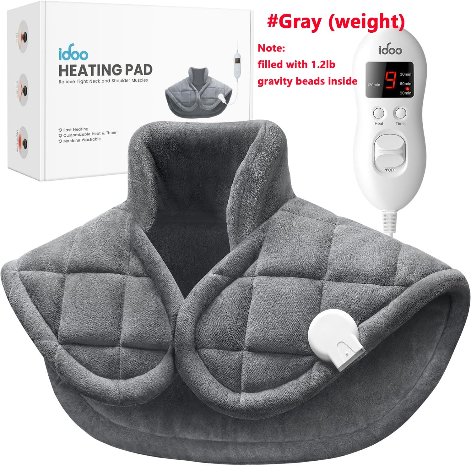 Weighted Heating Pad for Neck Shoulders Back Heated Pad Neck Warmer Pain Relief