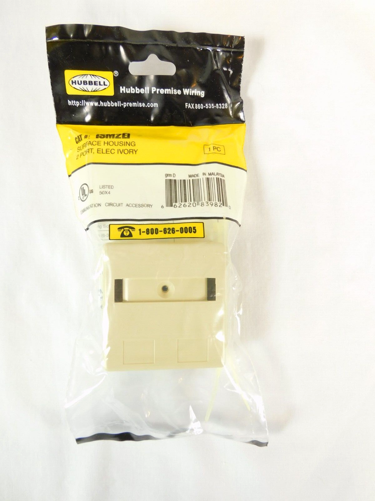 2-Port Surface Mount Box ISM2EI Hubbell - Electric Ivory