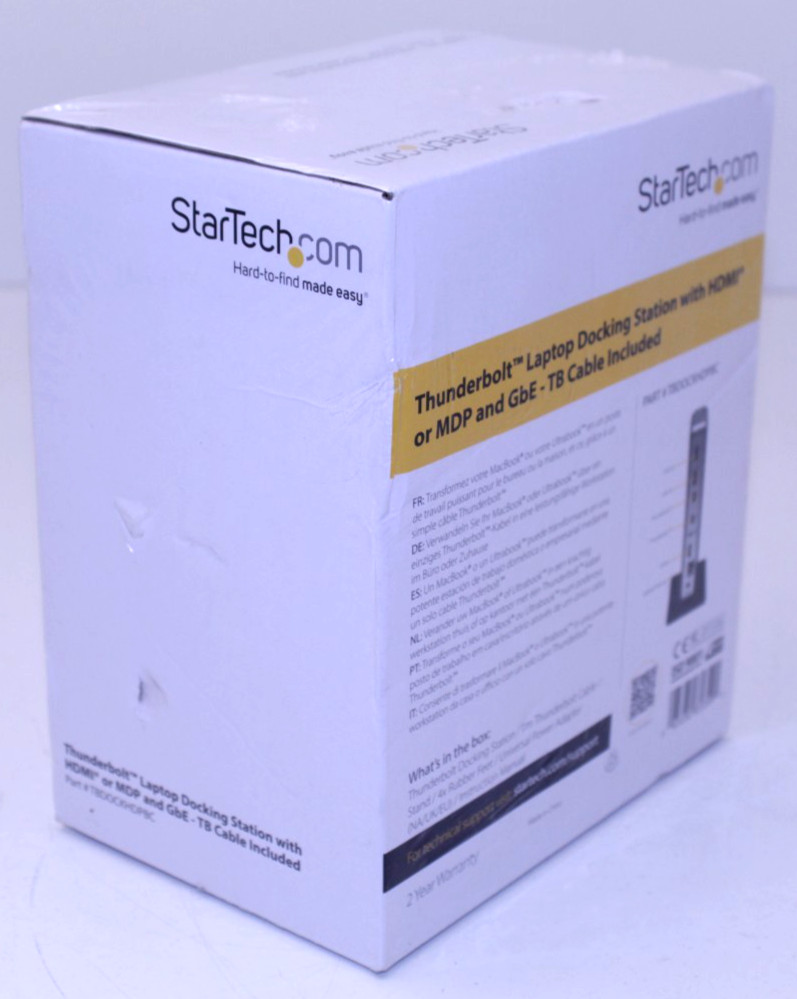 NFS StarTech Thunderbolt HDMI USB Ethernet TBDOCKHDPBC Docking Station
