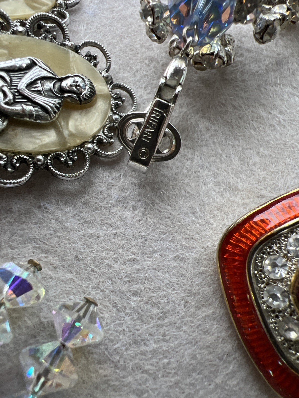 Vintage HIGH END COSTUME EARRING LOT - 13 Pair - Boucher, Trifari, Juliana +++!