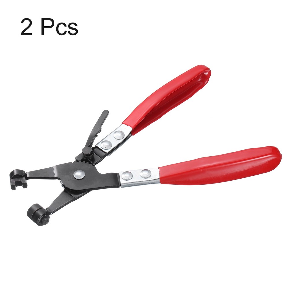 2pcs Hose Clamp Pliers Spring Clips Include Flat Band Hose Clamp Plier