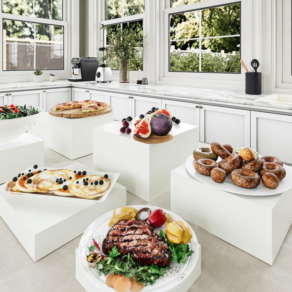 Buffet Risers, Food Risers for Buffet Table, Display Stand Shelf for Catering...