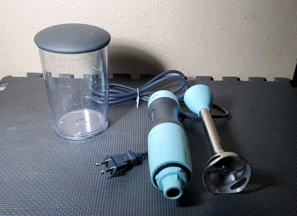 KitchenAid KHB1231IC Ice Blue 2-Speed Hand Blender TESTED Complete