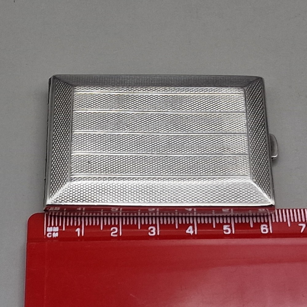 Sterling Silver Engine Turned Matchbook Case by William Neale 1925