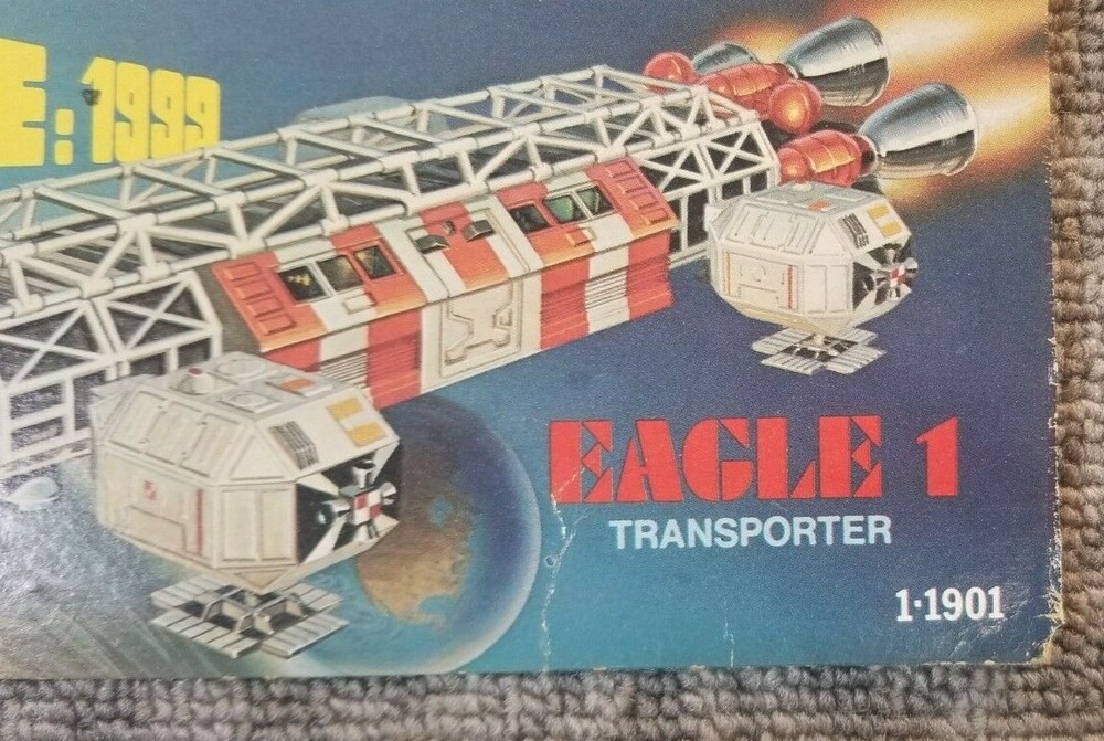 VINTAGE SPACE 1999 EAGLE 1 TRANSPORTER BOX TOP ONLY 91A