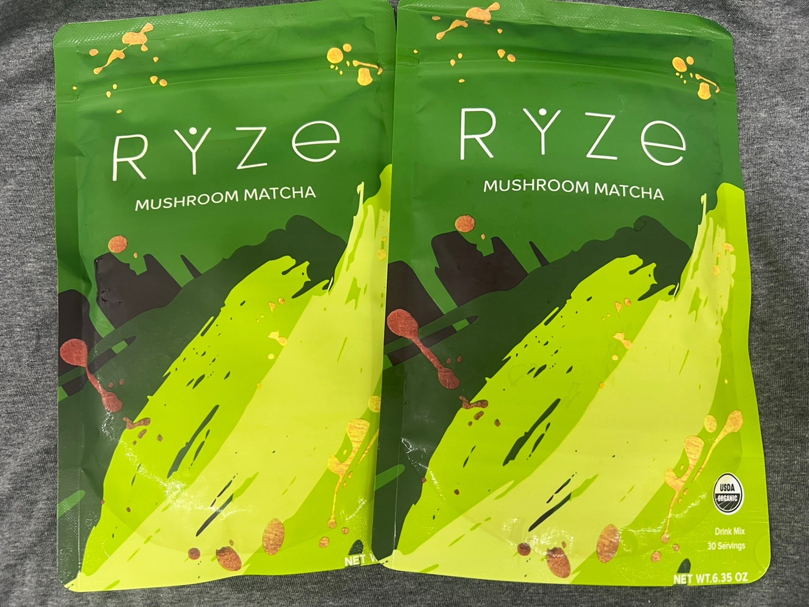 Ryze Organic Mushroom Matcha 2 Pack - 30 Servings Sealed Exp 6/17/27