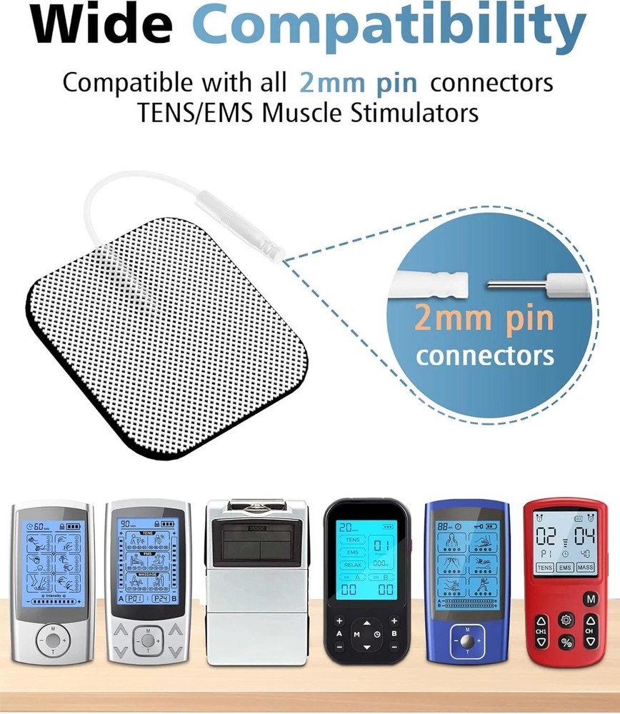 20pcs Tens Unit Electrode Pads 2x2 with Reusable Self-adhesive Performance, Repl